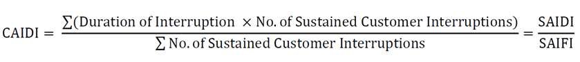 CAIDI indicates the average time required to restore service during a predefined period of time.