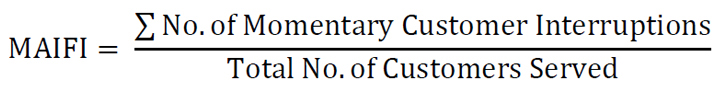 MAIFI indicates how often the average customer experiences a momentary interruption during a predefined period of time.
