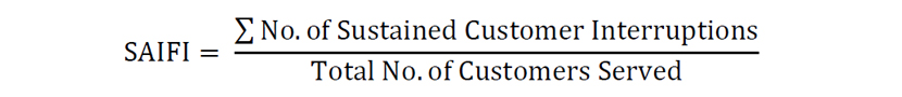 SAIFI indicates how often the average customer experiences a sustained interruption during a predefined period of time.