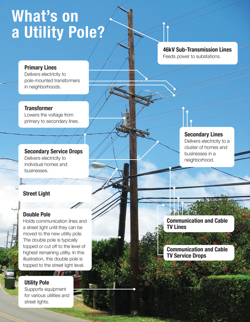 What's on a utility pole