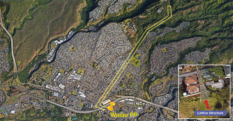 Waiau Transmission Structure Map