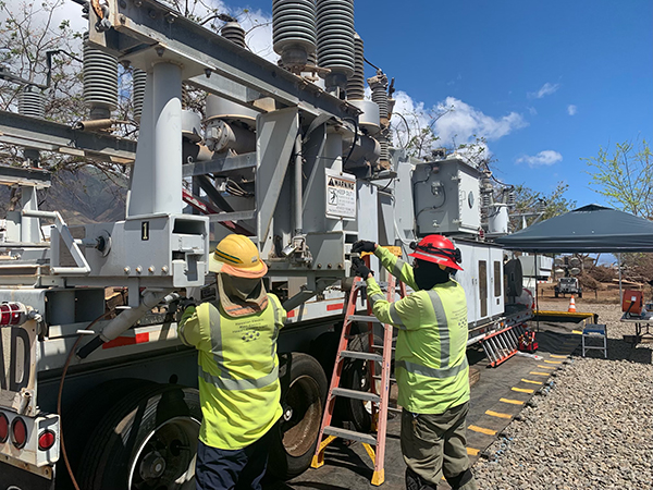 Mobile substation and crews