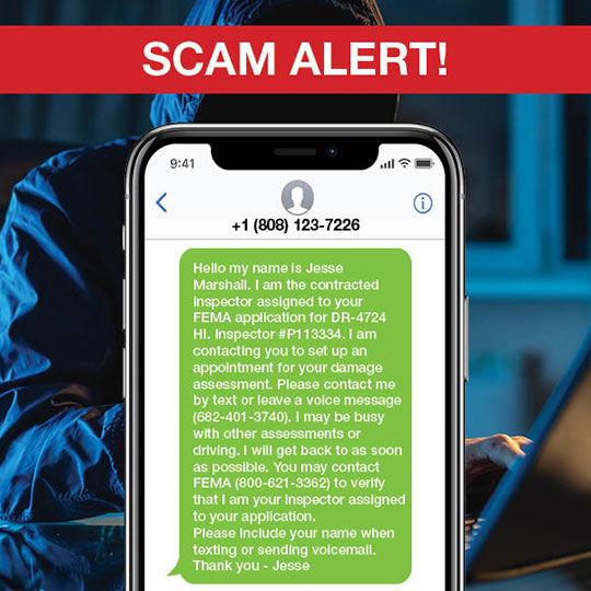 FEMA scam alert