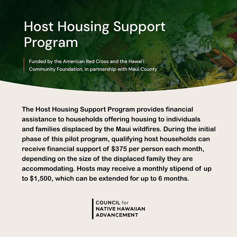 Host Housing Support Program