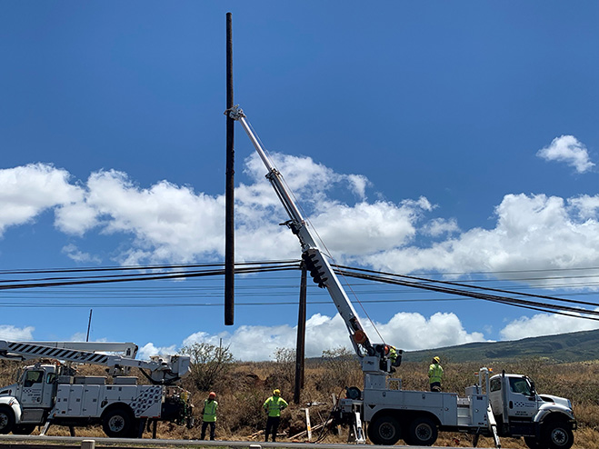 Hawaiian Electric continues urgent restoration work in Lahaina