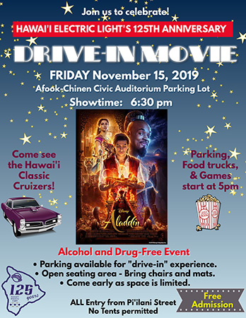 Aladdin Drive-In Movie Flyer