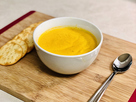 Creamy Thai Carrot Soup with Basil