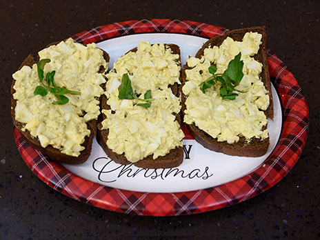 Curried Egg Salad on Toast