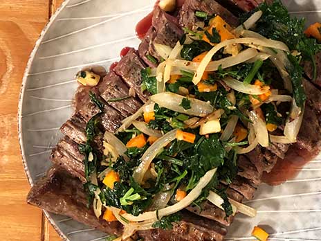 Flank Steak with Watercress